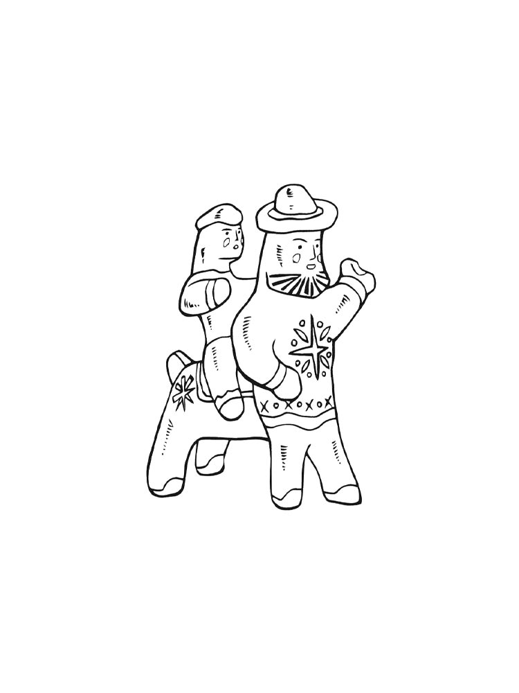 Раскраски каргопольская игрушка рисунок для раскрашивания