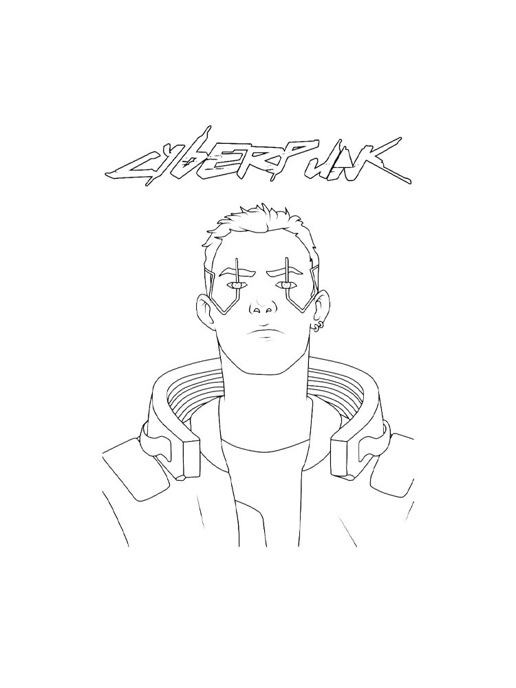 Раскраски киберпанк 2077 раскраска для детей 2