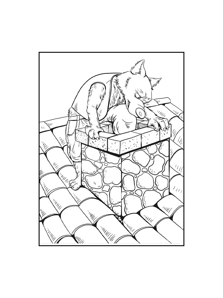 Раскраски крыша черно-белая раскраска