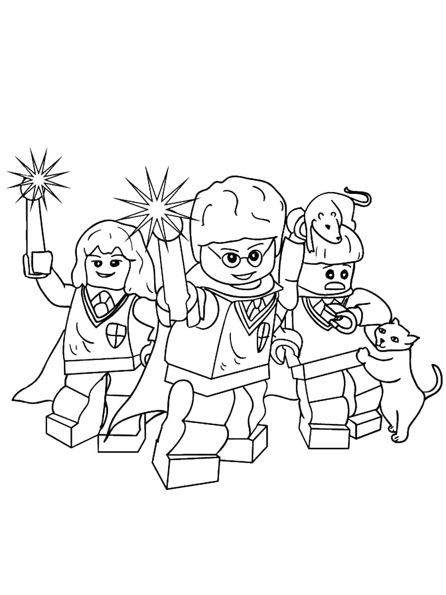 Раскраски lego гарри поттер для раскрашивания 2