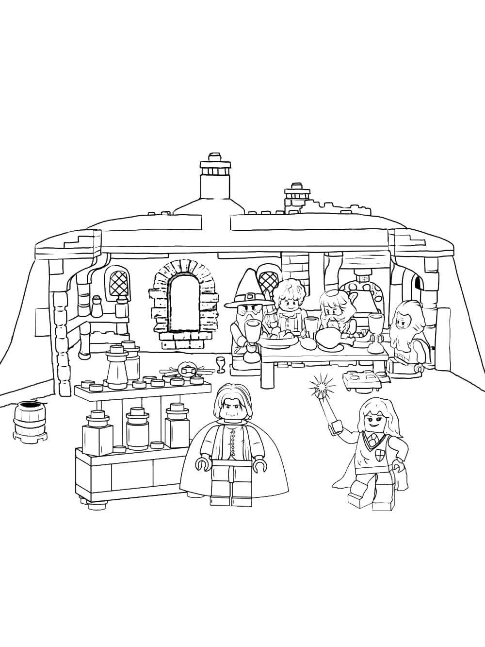 Раскраски lego гарри поттер раскраска для детей