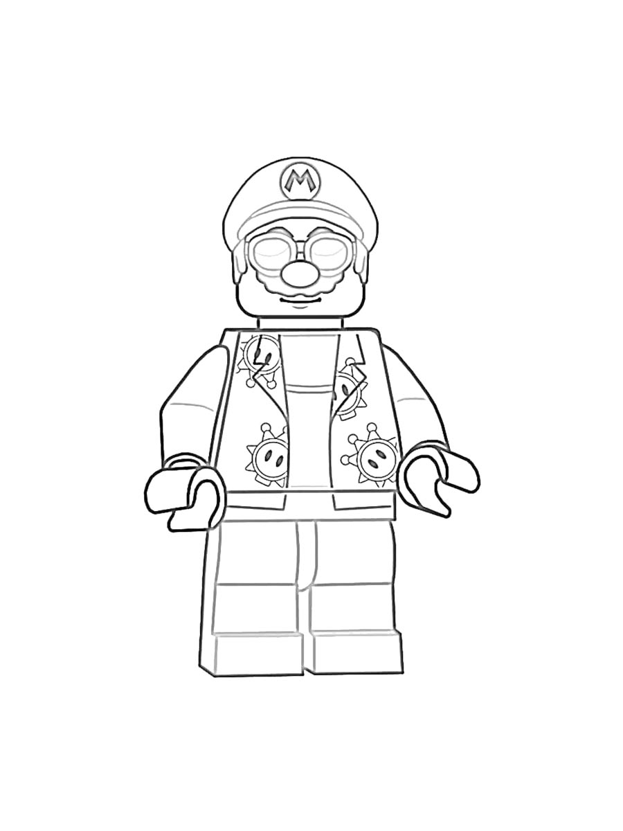 Раскраски lego супер марио для раскрашивания