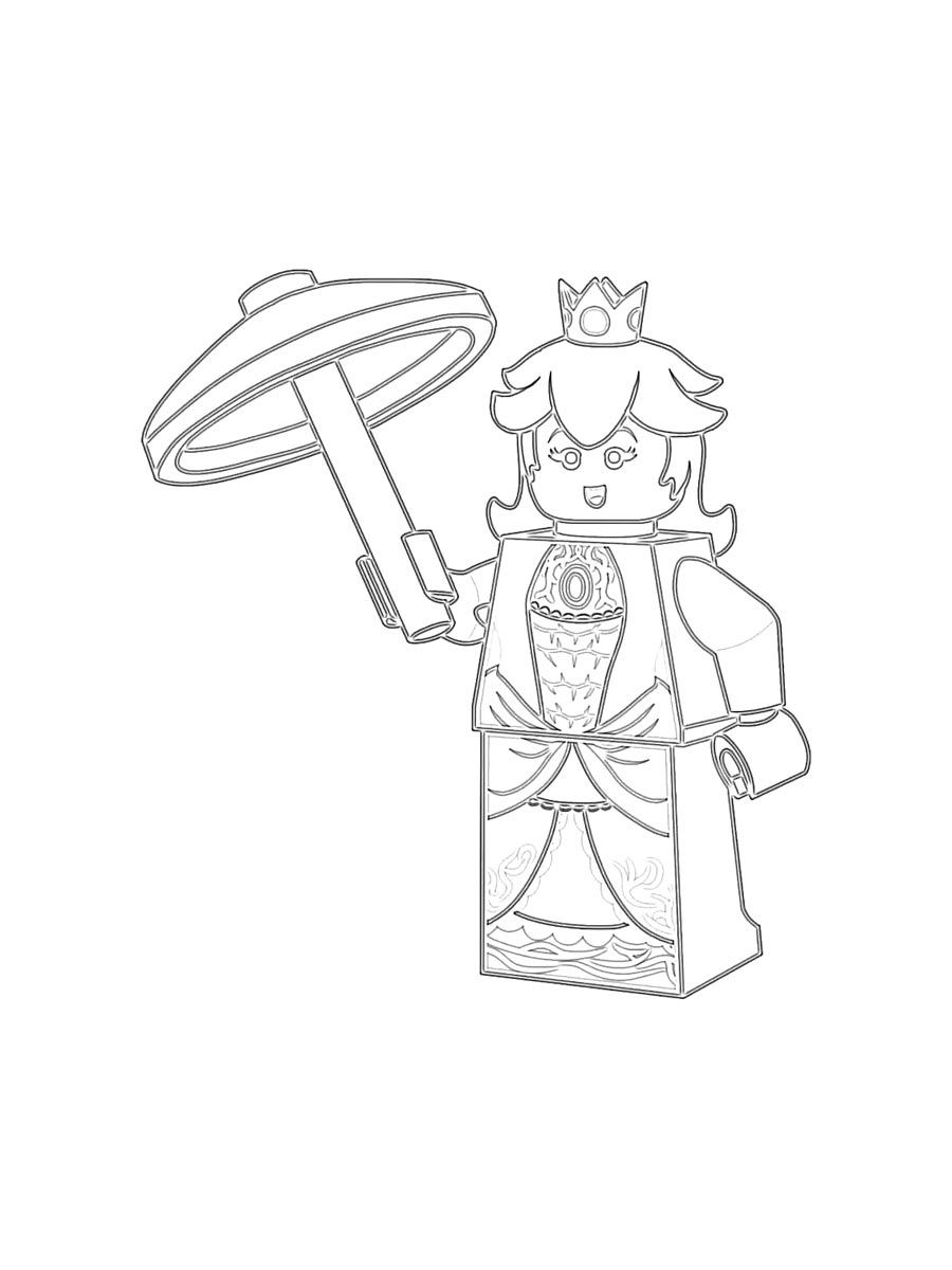 Раскраски lego супер марио рисунок для раскрашивания 2