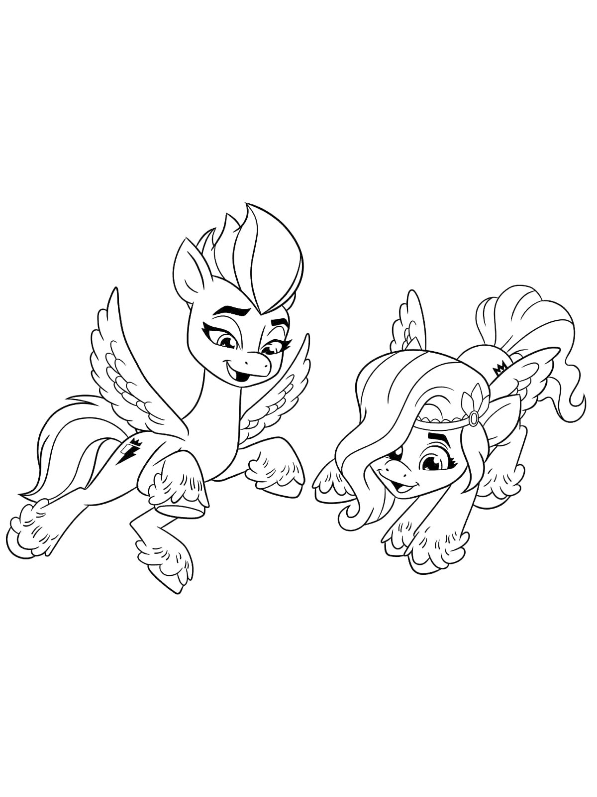 Раскраски my little pony: новое поколение раскраска для детей 2
