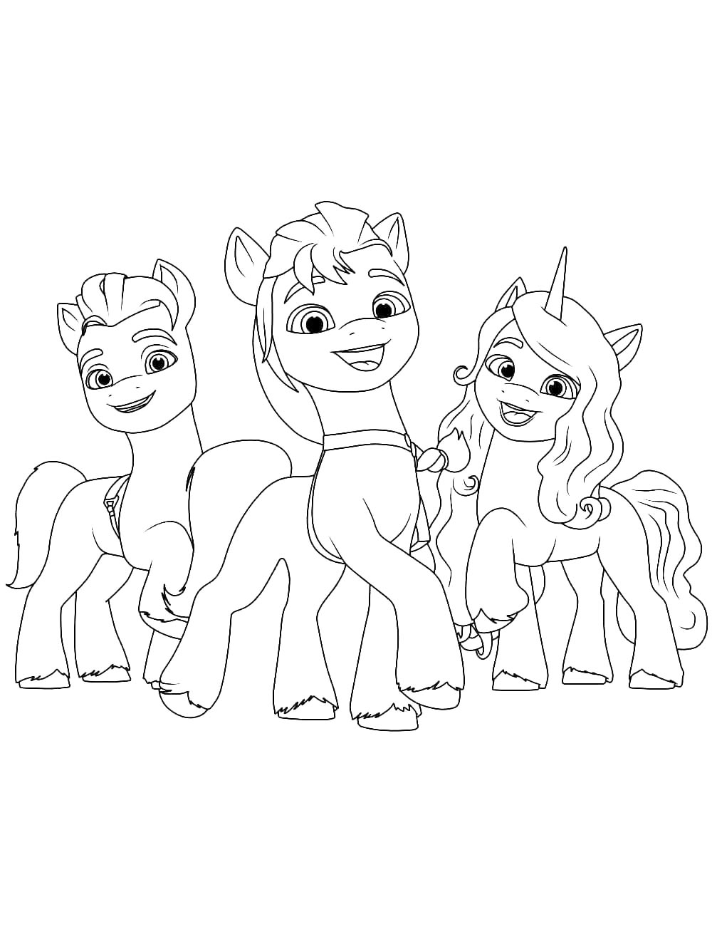 Раскраски my little pony: новое поколение раскраска для детей