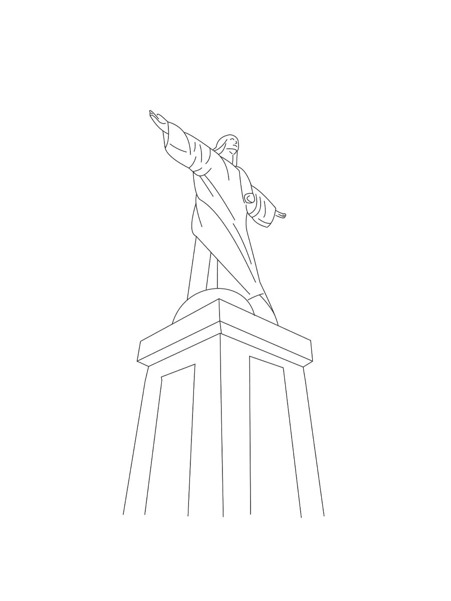 Раскраски памятник для раскрашивания 2