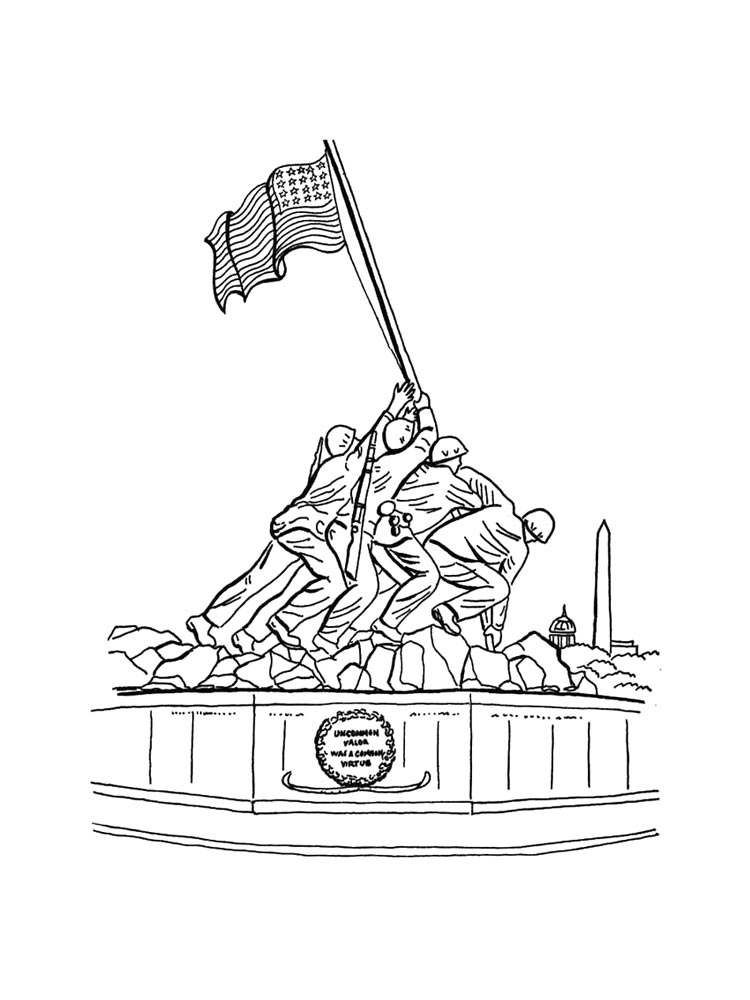Раскраски памятник рисунок для раскрашивания
