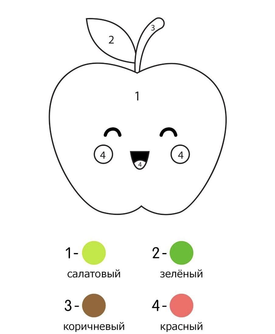 Раскраски по номерам для малышей