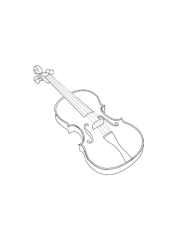 Раскраски скрипка рисунок для раскрашивания
