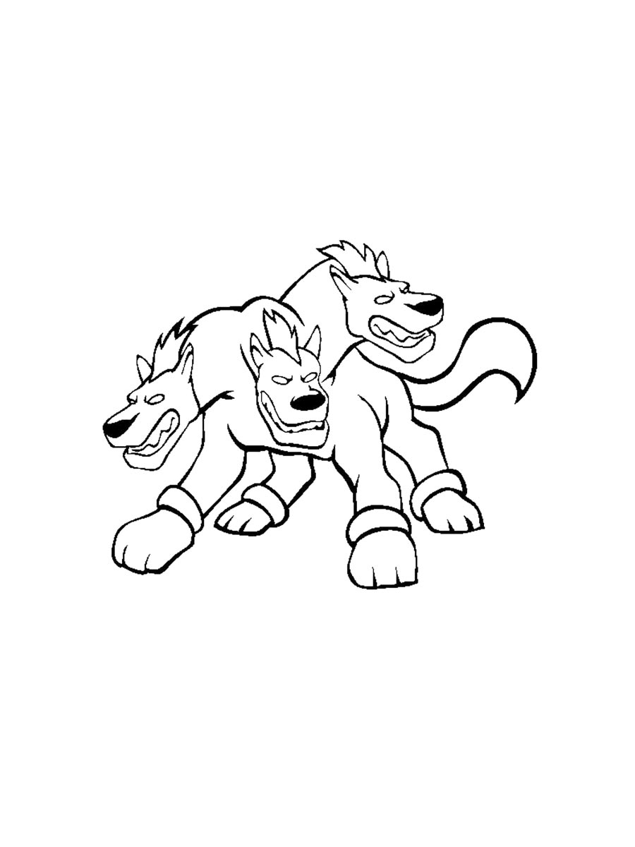 Раскраски цербер раскраска для детей 2