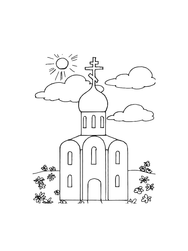 Раскраски церковь раскраска для детей