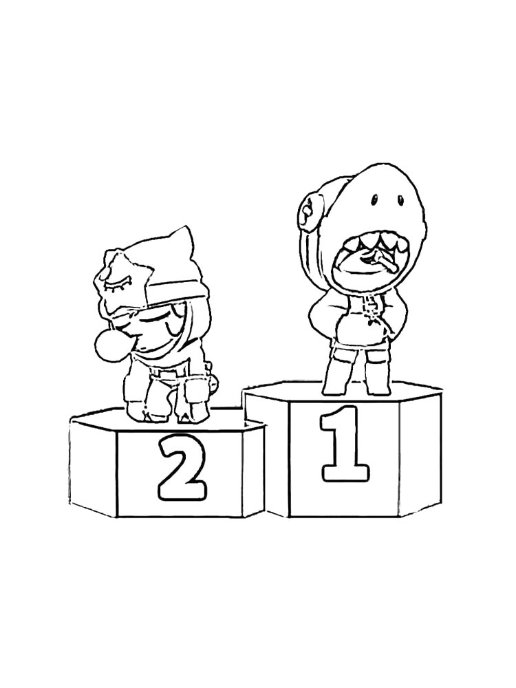 Распечатать раскраску браво старс (brawl stars) 4