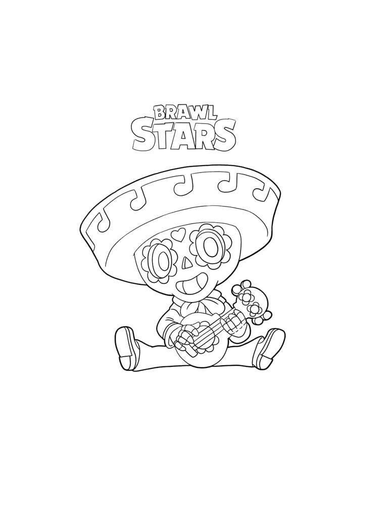Распечатать раскраску браво старс (brawl stars)