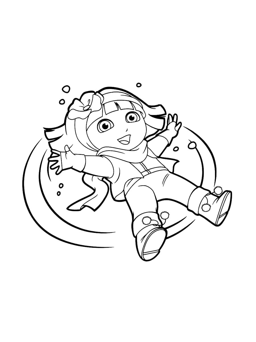 Распечатать раскраску даша путешественница 3