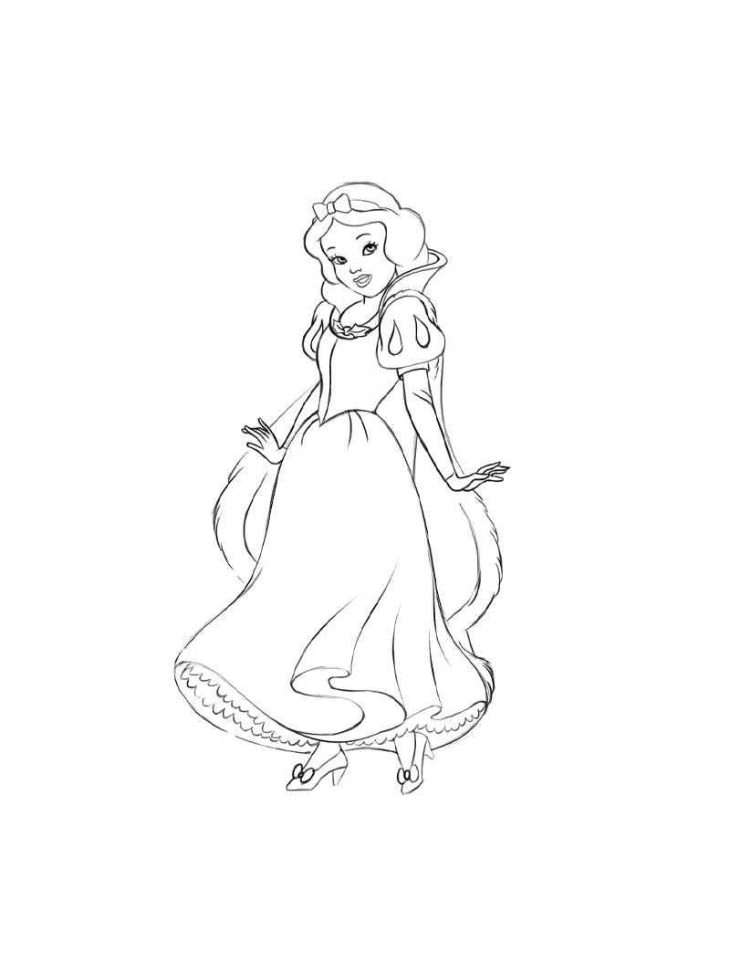 Распечатать раскраску дисней