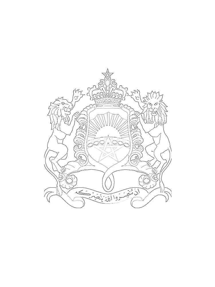 Распечатать раскраску герб 2