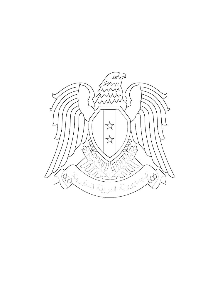 Распечатать раскраску герб 3