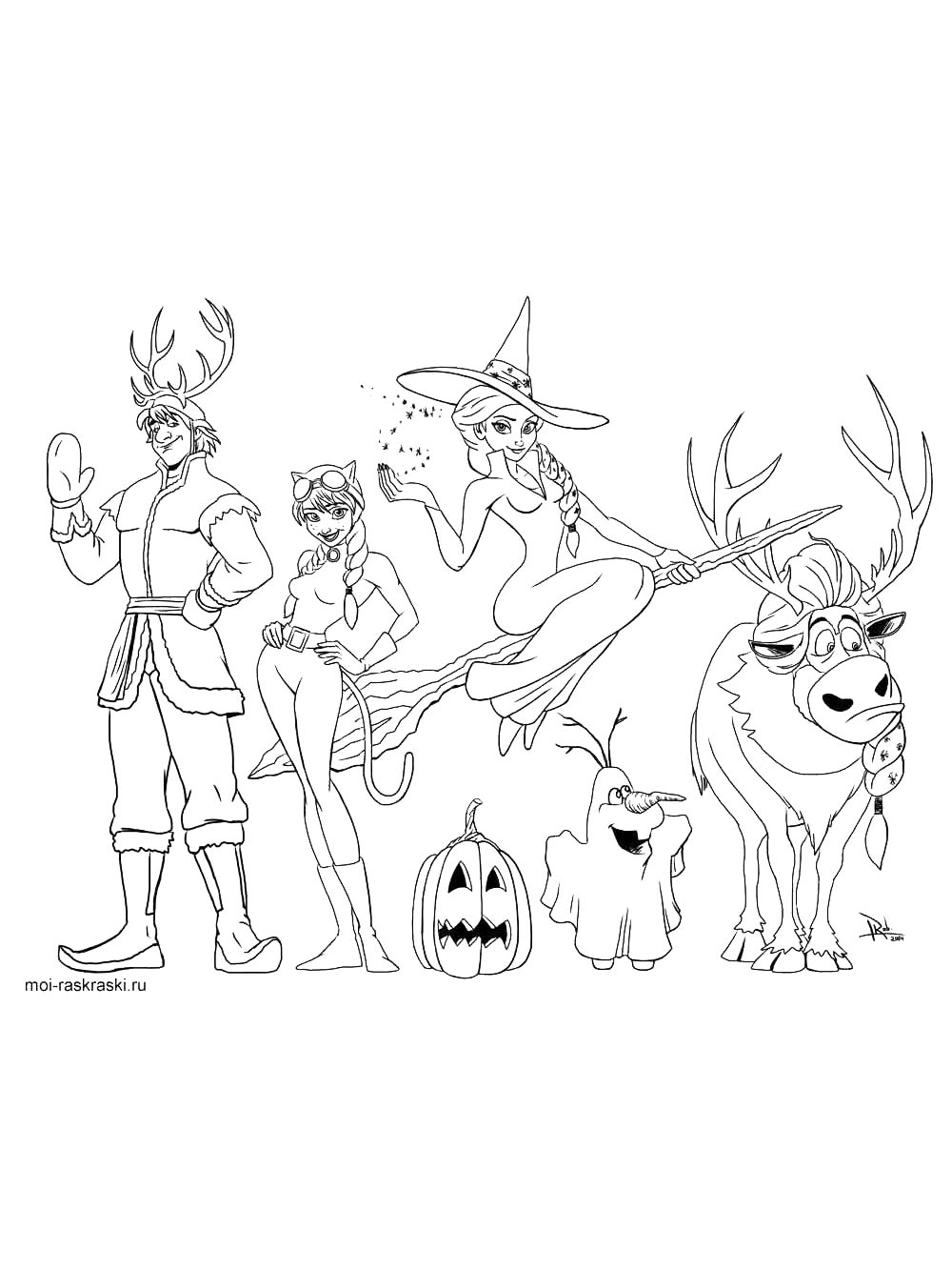 Распечатать раскраску холодное сердце 10