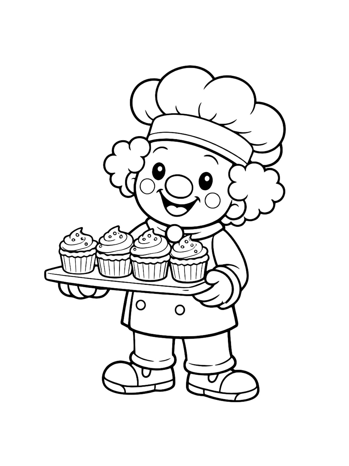 Распечатать раскраску клоун 7