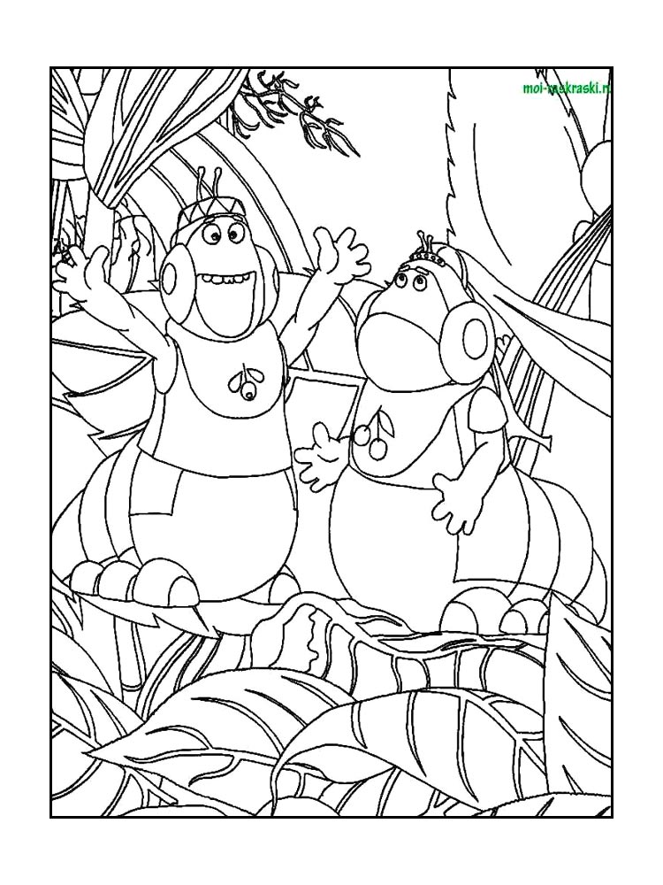 Распечатать раскраску лунтик 7