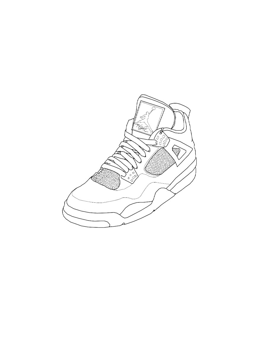 Распечатать раскраску раскраски air jordan
