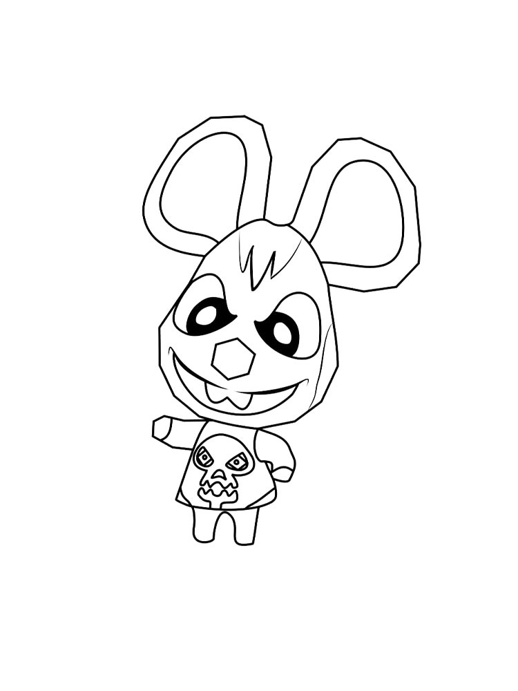 Распечатать раскраску раскраски animal crossing