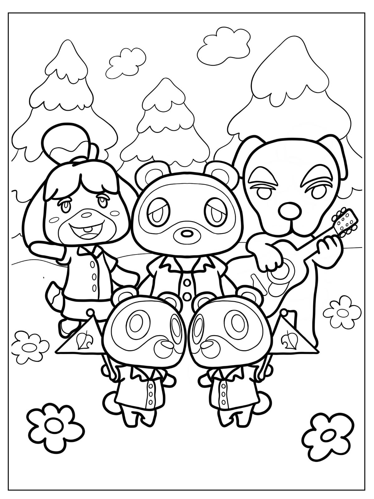 Распечатать раскраску раскраски animal crossing 9