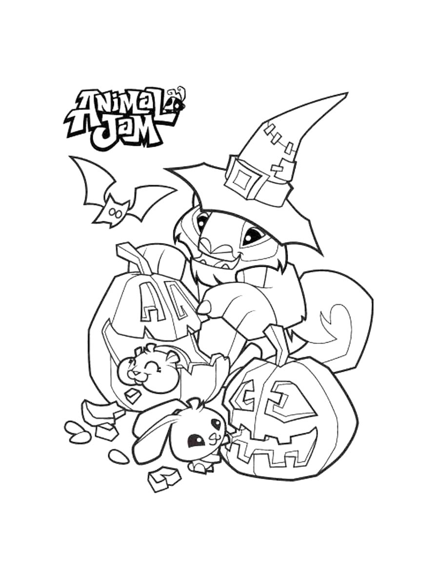 Распечатать раскраску раскраски animal jam 3