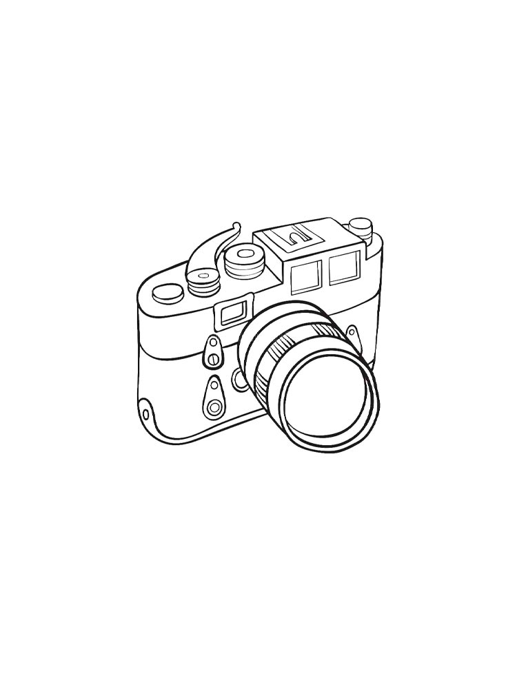 Распечатать раскраску раскраски фотоаппарат