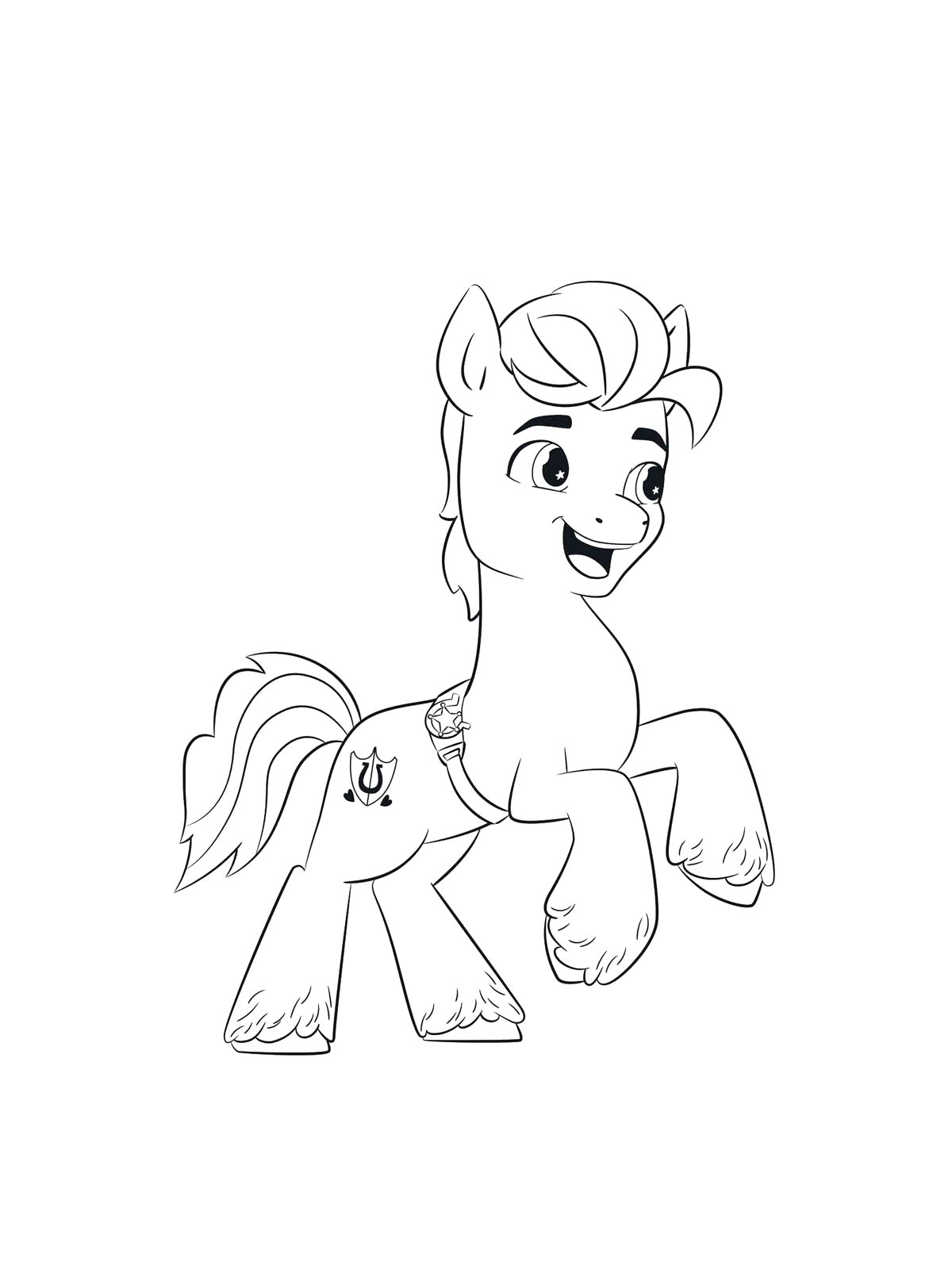 Распечатать раскраску раскраски my little pony: новое поколение 2