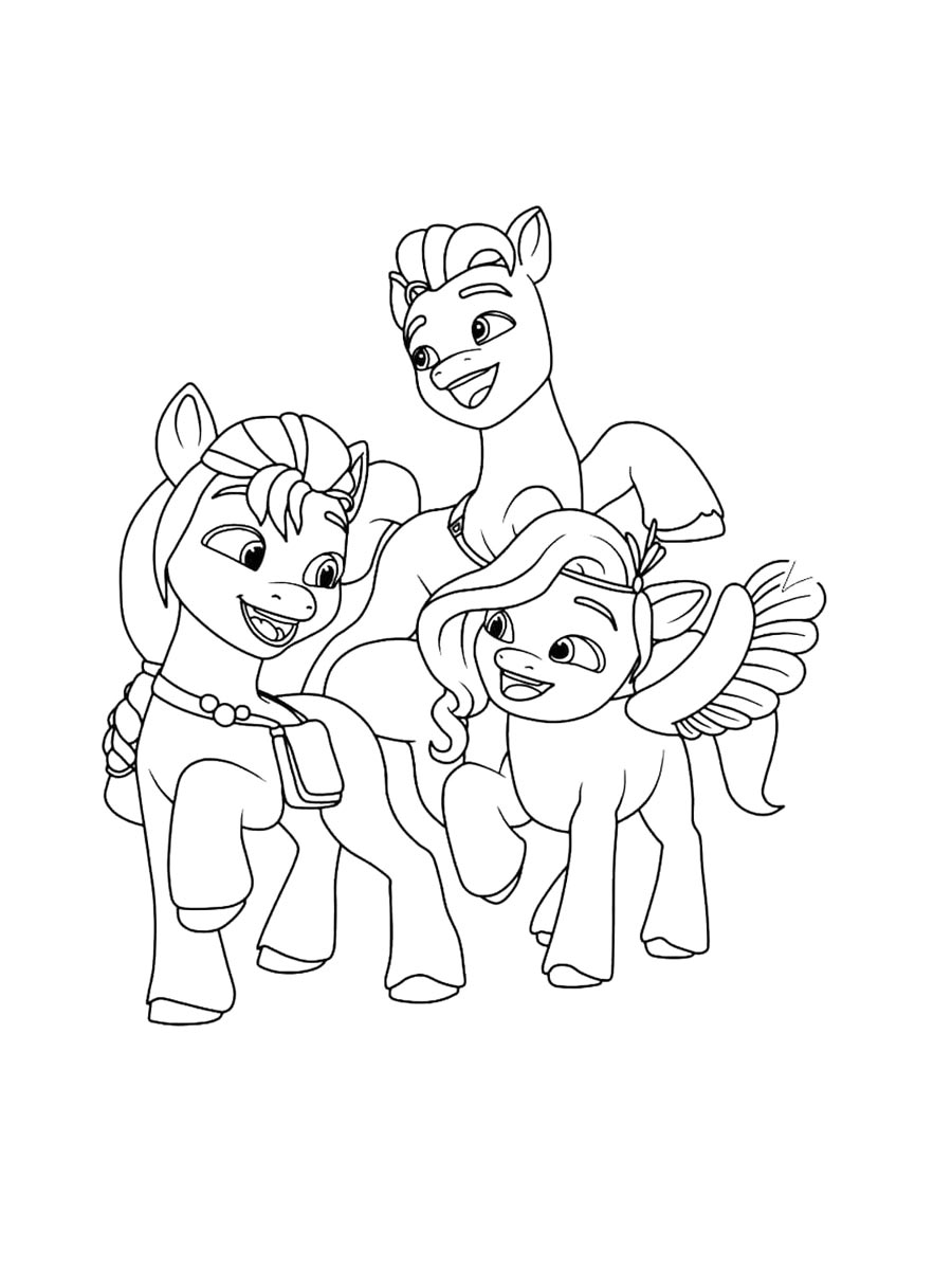 Распечатать раскраску раскраски my little pony: новое поколение