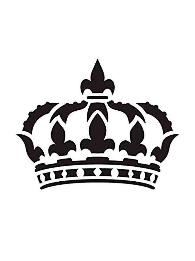 Распечатать раскраску трафареты корон