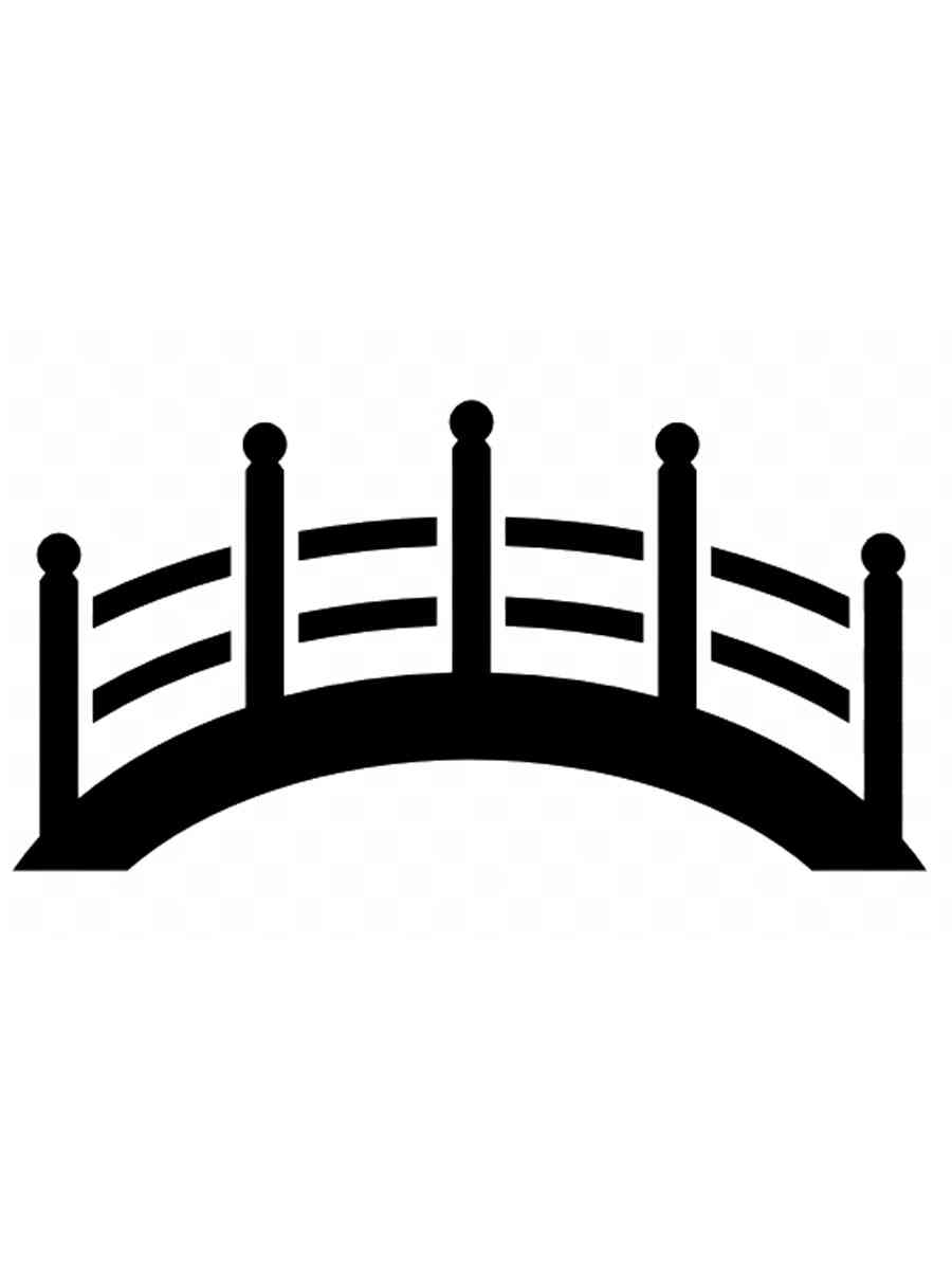Распечатать раскраску трафареты моста 2