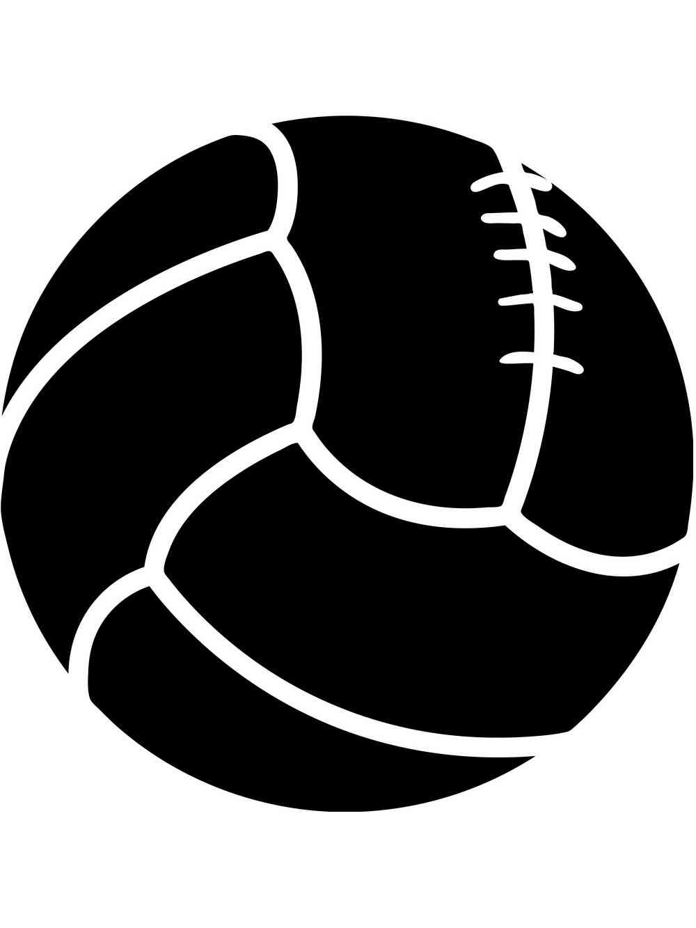 Распечатать раскраску трафареты мяча