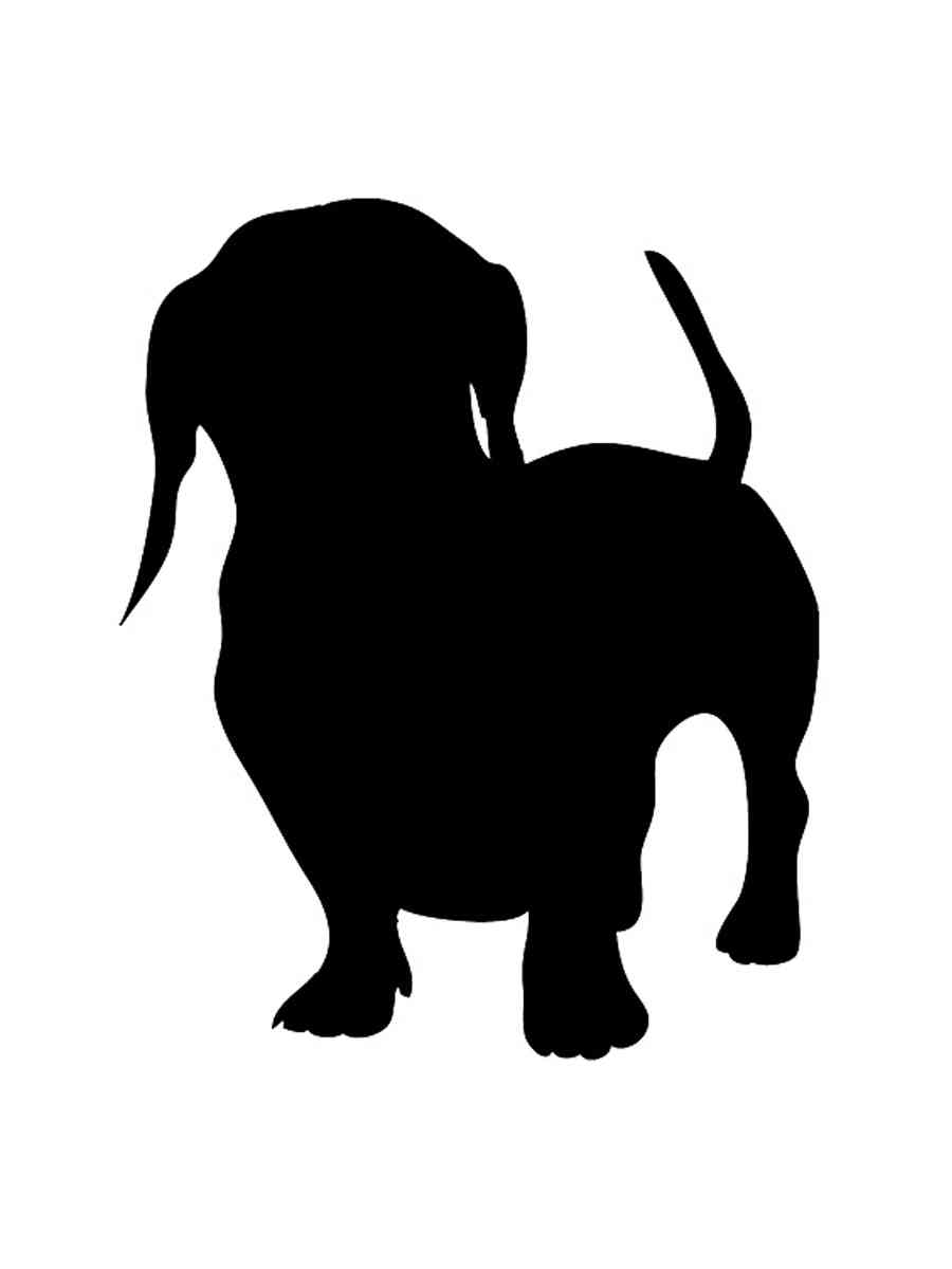 Распечатать раскраску трафареты такс