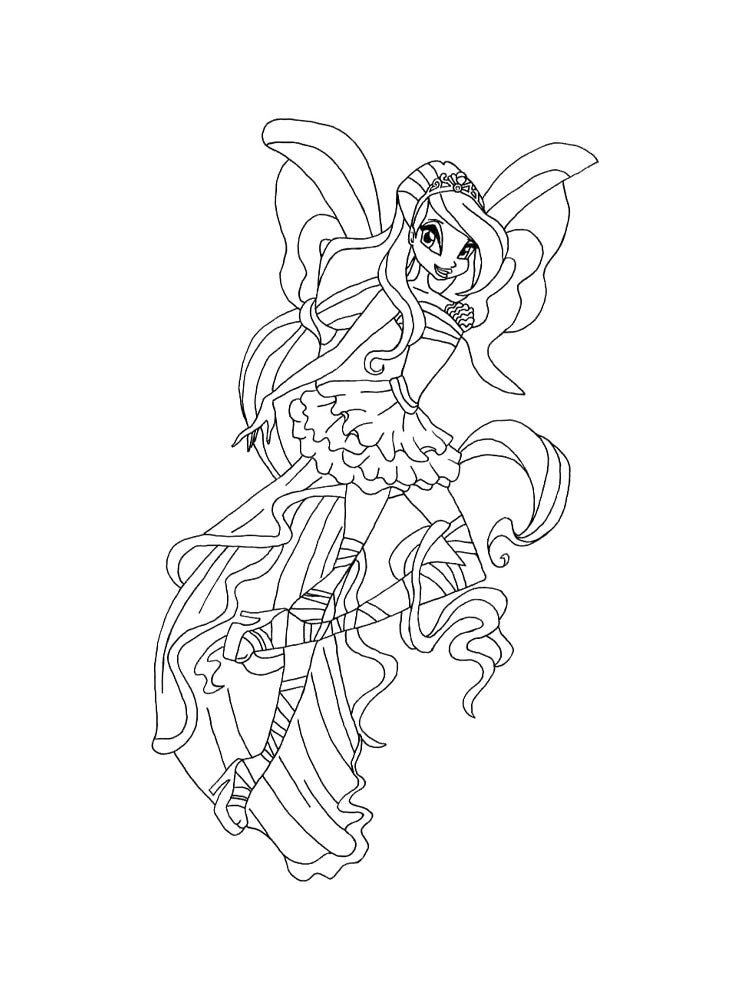 Распечатать раскраску винкс (winx) 14