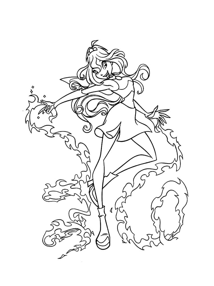 Распечатать раскраску винкс (winx) 15