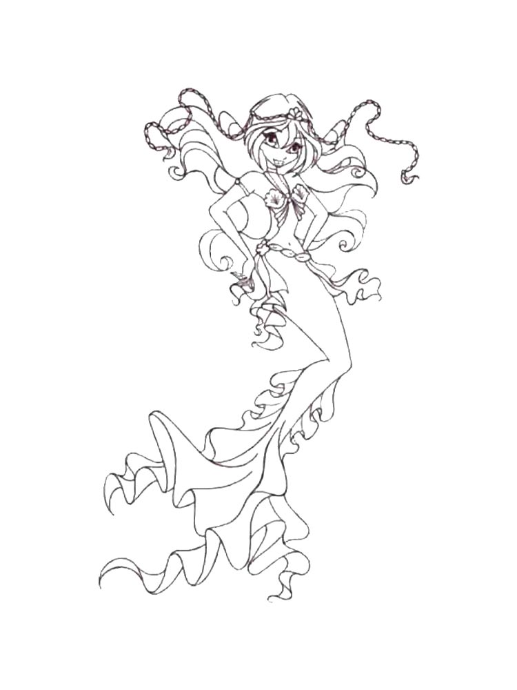Распечатать раскраску винкс (winx) 16