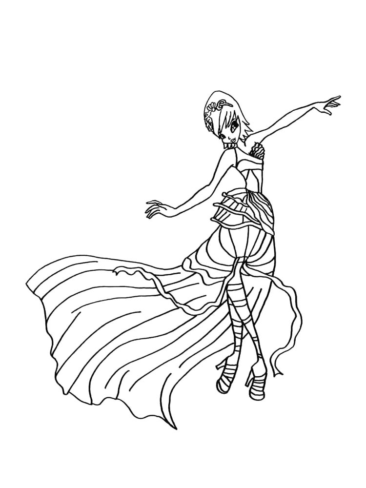 Распечатать раскраску винкс (winx) 19