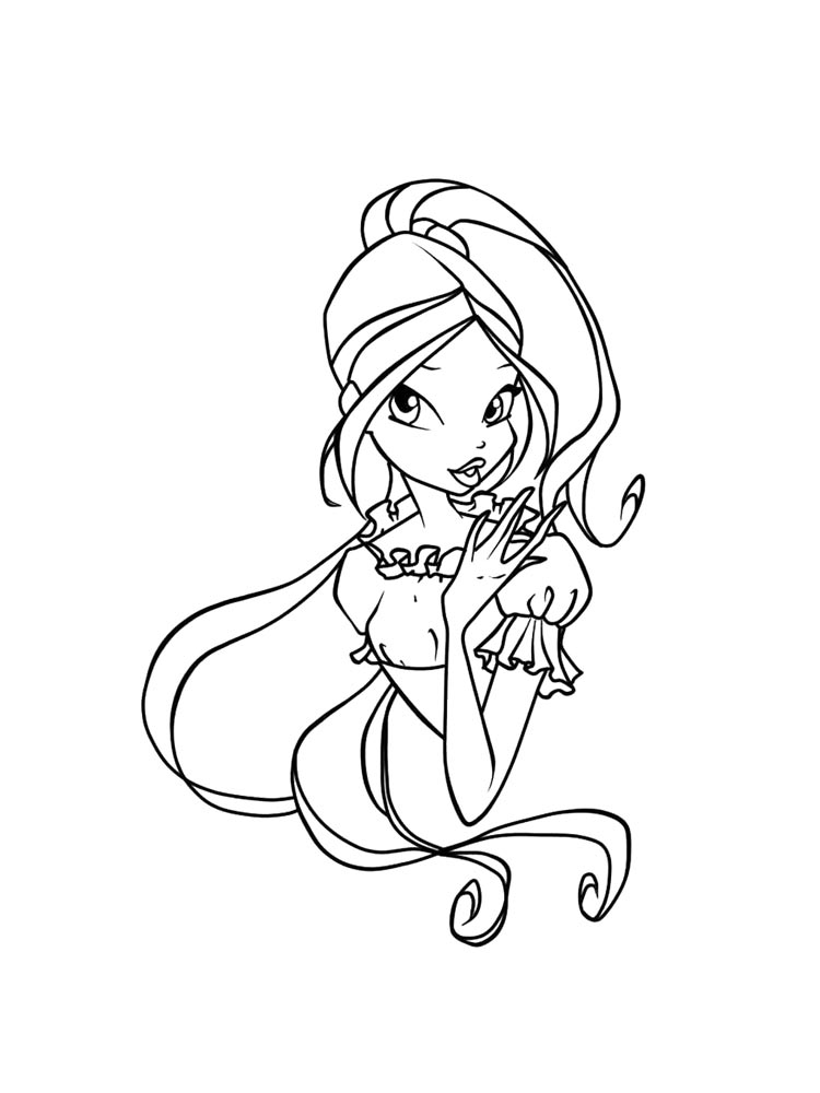 Распечатать раскраску винкс (winx) 2