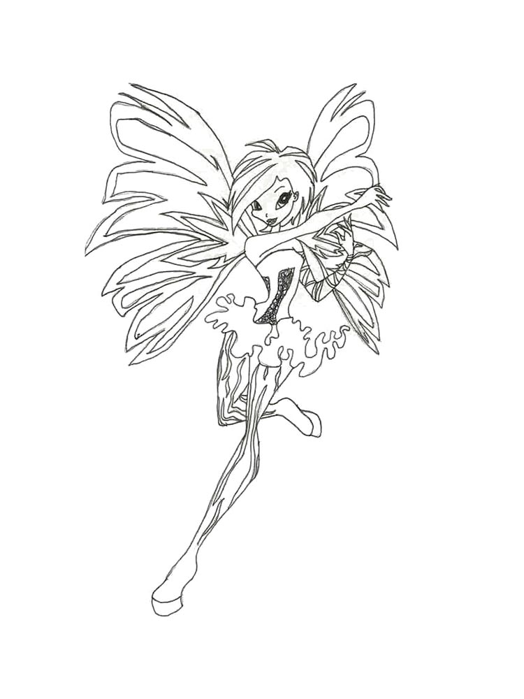 Распечатать раскраску винкс (winx) 20