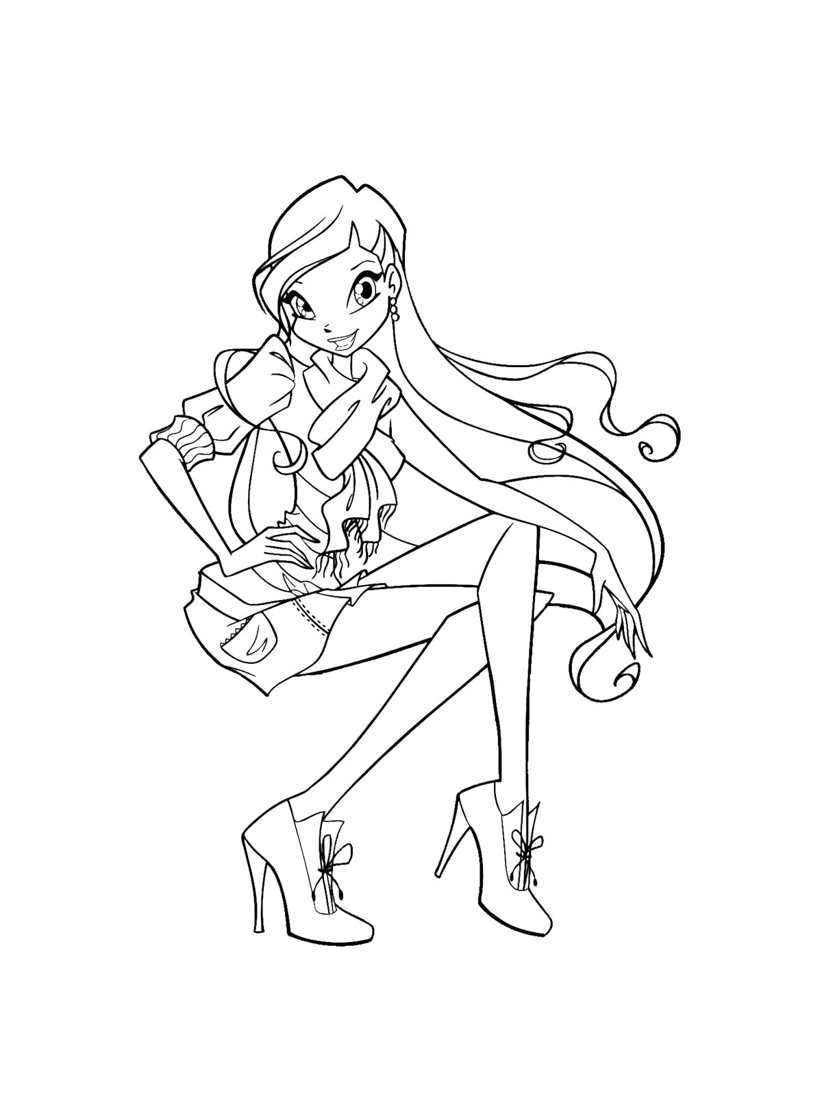 Распечатать раскраску винкс (winx) 28