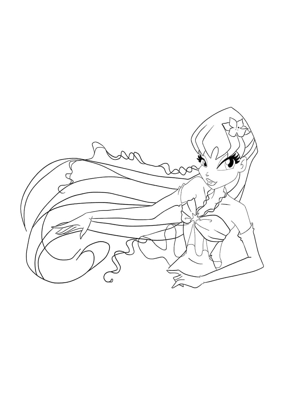 Распечатать раскраску винкс (winx) 29
