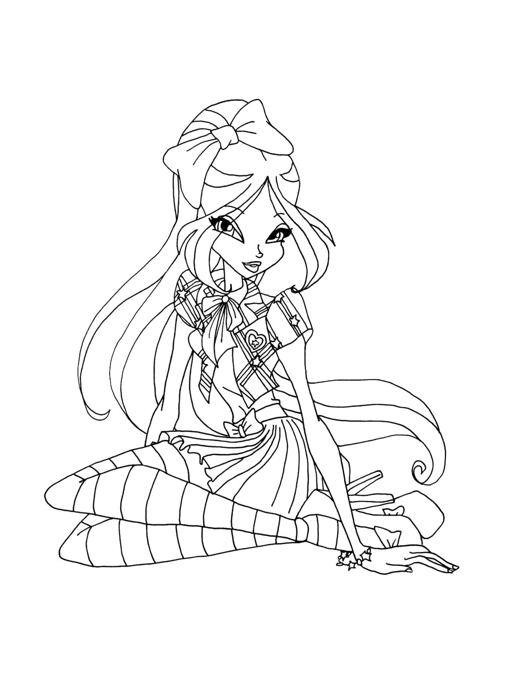 Распечатать раскраску винкс (winx) 32