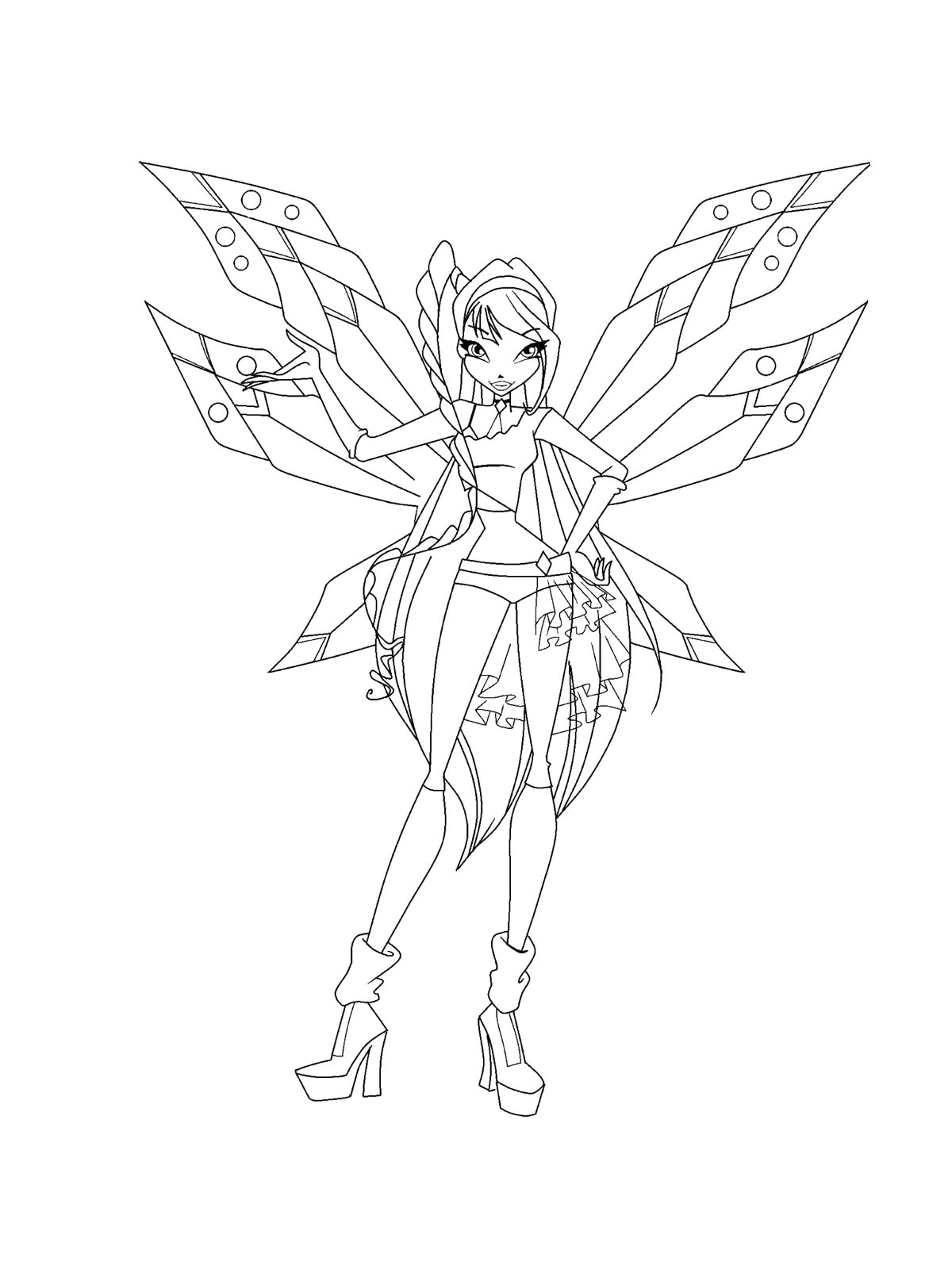Распечатать раскраску винкс (winx) 8