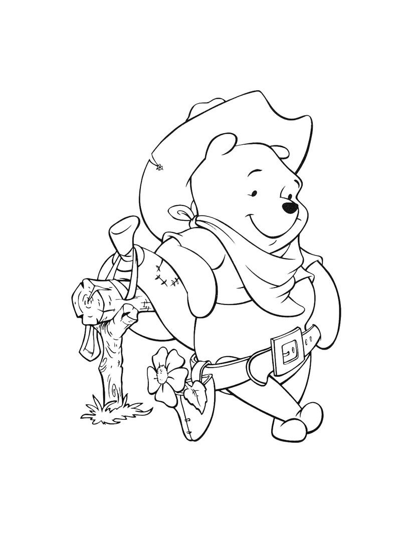 Распечатать раскраску винни пух 11