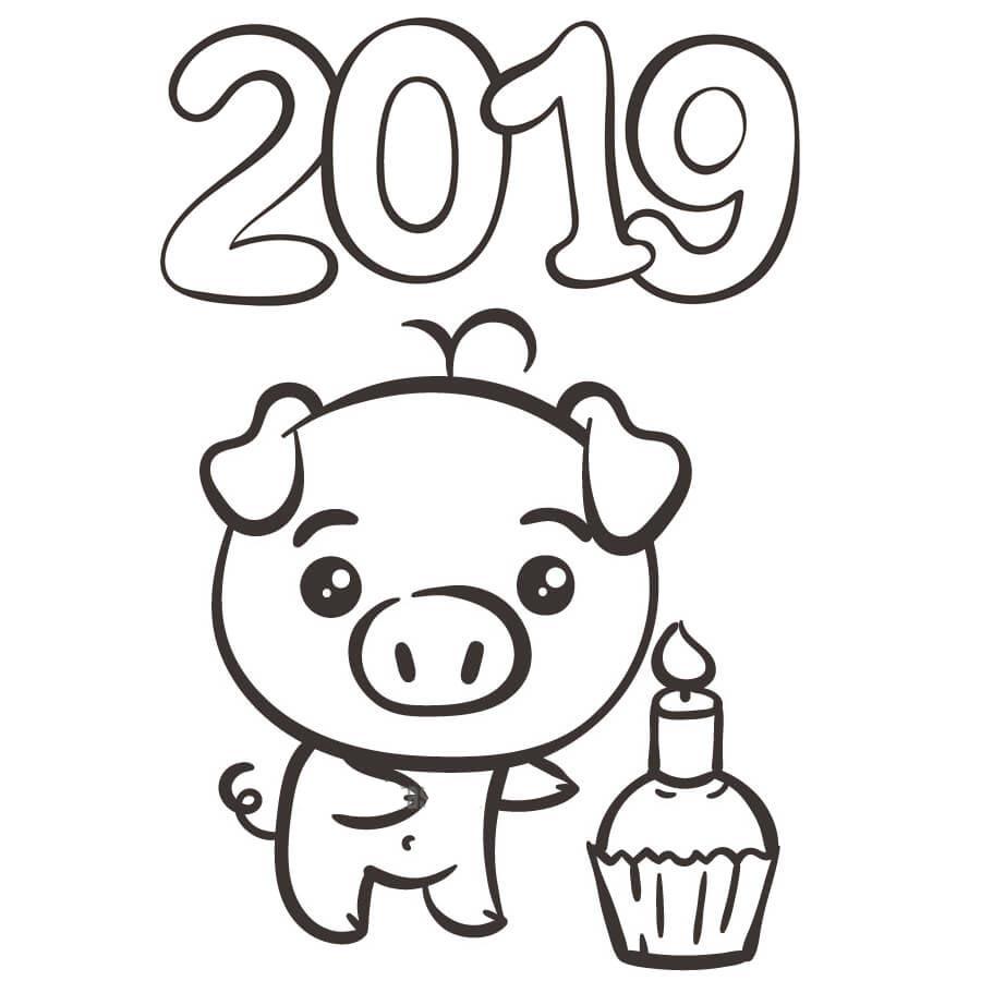 Рисунок Новый год 2019
