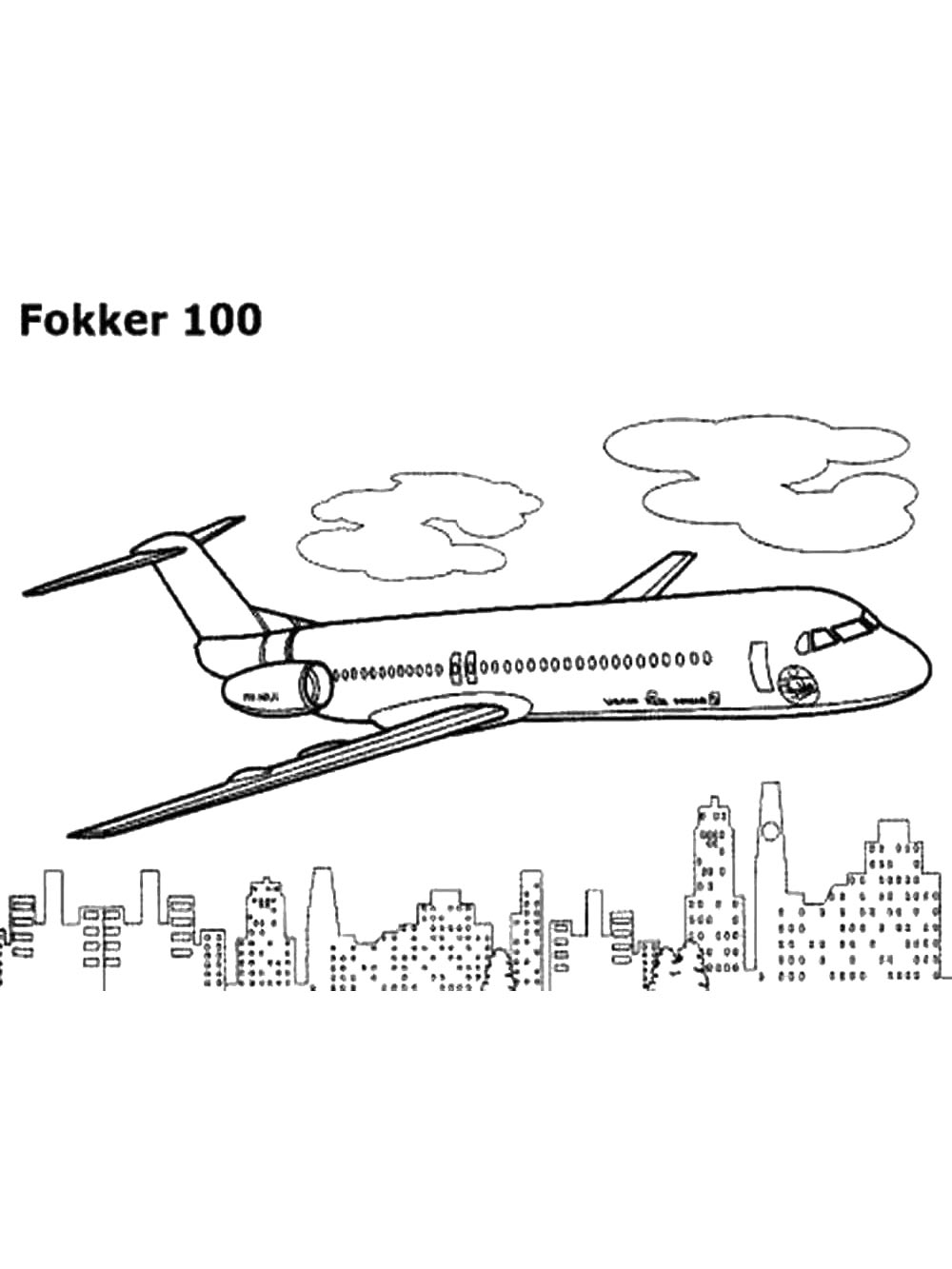 Самолет Fokker 100