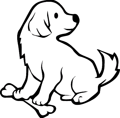 щенок с костью