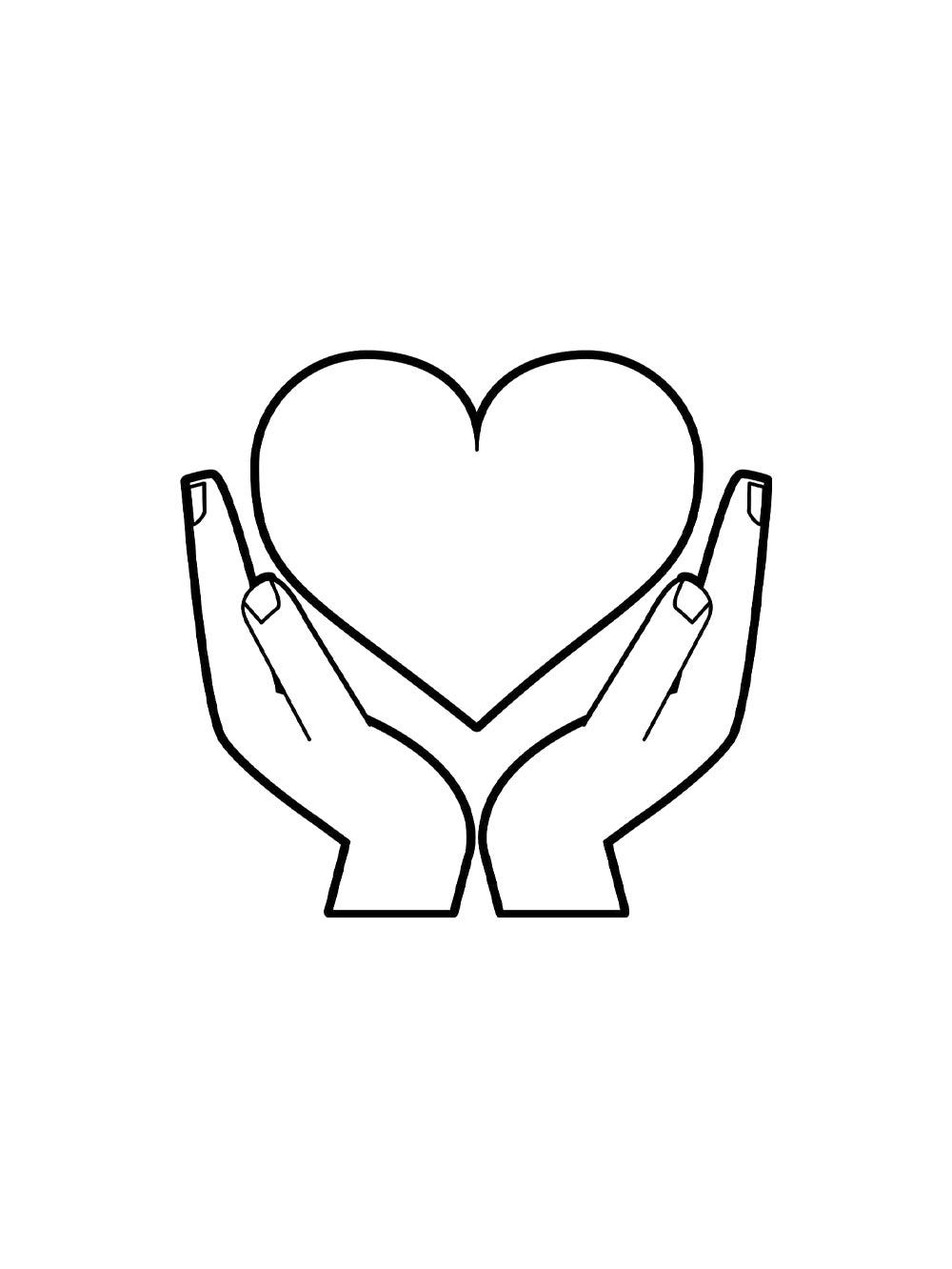 Сердечки картинка для раскрашивания 3